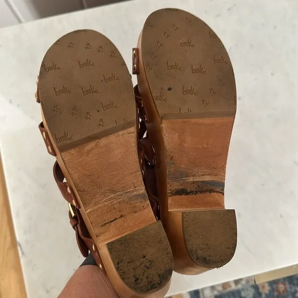 Beek Magpie Heeled Clog Cognac Sz 10 - Picture 4 of 6
